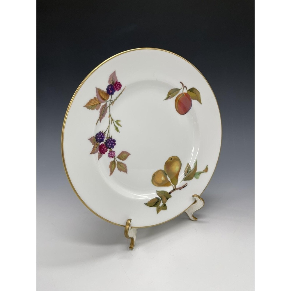 Royal Worcester Evesham Gold Rim 8" Salad Plate‎ England Porcelain cc